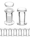 QWORK Tall Glass Coplin Staining Jar Set, 8 Pack