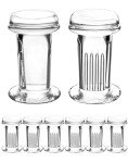 QWORK Tall Glass Coplin Staining Jar Set, 8 Pack