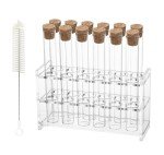 12pcs 60ml Glass Test Tubes with Cork Stopper