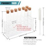 12pcs 60ml Glass Test Tubes with Cork Stopper