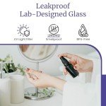 20ml Black UV Glass Mist Spray Bottle Set
