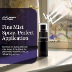 20ml Black UV Glass Mist Spray Bottle Set