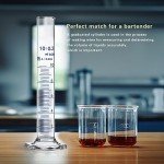 10ML Thick Glass Graduated Cylinder with Dropper
