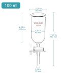 Stonylab 100 ml Borosilicate Glass Funnel
