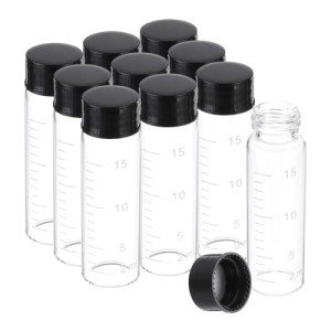 10pcs 15ml Clear Glass Vials with Screw Caps