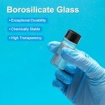 10pcs 15ml Clear Glass Vials with Screw Caps