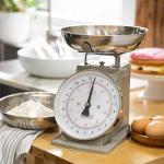 Antique-Style Mechanical Kitchen Scale with Bowls