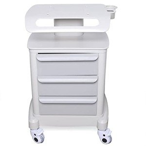 Mobile Medical Trolley with 4 Wheels and 3 Drawers