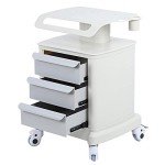 Mobile Medical Trolley with 4 Wheels and 3 Drawers