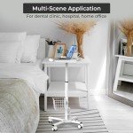 Adjustable Medical Laptop Workstation Trolley Cart with Storage