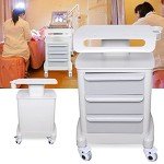 Mobile Medical Trolley with 4 Wheels and 3 Drawers