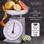 Antique-Style Mechanical Kitchen Scale with Bowls