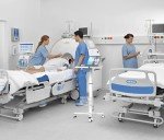 Adjustable Medical Laptop Workstation Trolley Cart with Storage