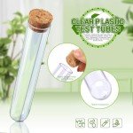 20PCS Clear Plastic Test Tubes for Storage