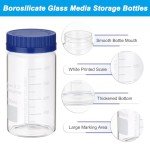 PATIKIL 4 Pack 500ml Borosilicate Lab Storage Bottles
