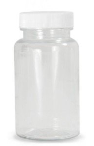 Clear PET Packer Bottle with Foam-Lined Cap, 4oz