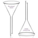 BorinGlass 2-Pack Short Stem Glass Lab Funnels