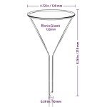 BorinGlass 2-Pack Short Stem Glass Lab Funnels