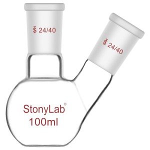 Stonylab 100ml Flat Bottom 2-Neck Lab Flask