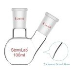 Stonylab 100ml Flat Bottom 2-Neck Lab Flask