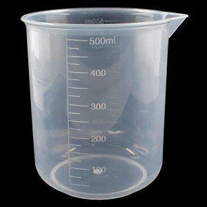 Waziaqoc 500ml Plastic Graduated Mixing Beaker