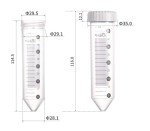 50mL Sterile Centrifuge Tubes with Colored Caps