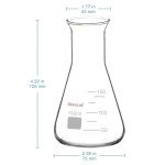 Stonylab 150 ml Glass Wide Mouth Erlenmeyer Flask