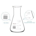 Stonylab 150 ml Glass Wide Mouth Erlenmeyer Flask