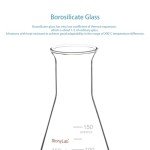Stonylab 150 ml Glass Wide Mouth Erlenmeyer Flask