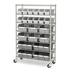 Seville Classics 7-Tier NSF Bin Storage Rack