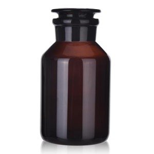 Amber Borosilicate Wide Mouth Reagent Bottle - 1000ml