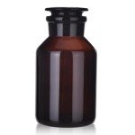 Amber Borosilicate Wide Mouth Reagent Bottle - 1000ml