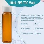 Amber Glass 40 ML Screw Neck Vials - Case of 72