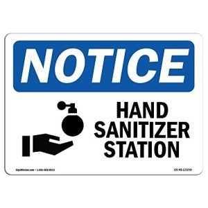 Hand Sanitizer Station OSHA Notice Sign