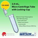 2.0 mL Micro Centrifuge Tubes with Locking Caps