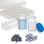 100 Pack 5ml Clear Glass Vials with Caps