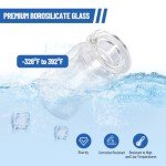 100 Pack 5ml Clear Glass Vials with Caps