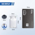 100 Pack 5ml Clear Glass Vials with Caps
