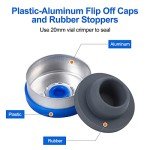 100 Pack 5ml Clear Glass Vials with Caps