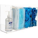 Hand Sanitizer and Glove Holder Dispenser Station