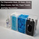 Hand Sanitizer and Glove Holder Dispenser Station