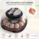 12 Egg Incubator with Auto Turning & Humidity Control