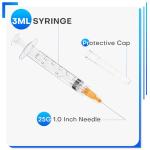 8 Pack 3ml Syringes with 25G Luer Lock Needles