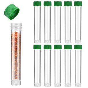 10 Pack of 20ml Clear Plastic Vials with Caps