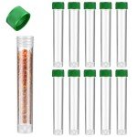 10 Pack of 20ml Clear Plastic Vials with Caps