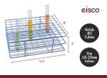 EISCO Blue Epoxy Test Tube Rack - 80 Holes