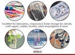 EISCO Blue Epoxy Test Tube Rack - 80 Holes