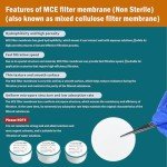 100 Pcs MCE Membrane Filters - 0.22µm, 50mm
