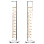 StonyLab 100ml Borosilicate Glass Graduated Cylinder - 2-Pack