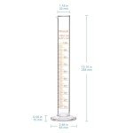 StonyLab 100ml Borosilicate Glass Graduated Cylinder - 2-Pack